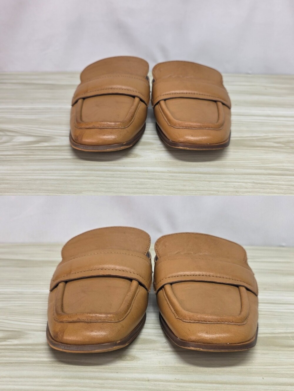 Franco Sarto Tan Leather Backless Penny Mules - Picture 9 of 9
